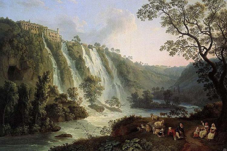 Jakob Philipp Hackert Villa of Maecenas and Waterfalls in Tivoli China oil painting art